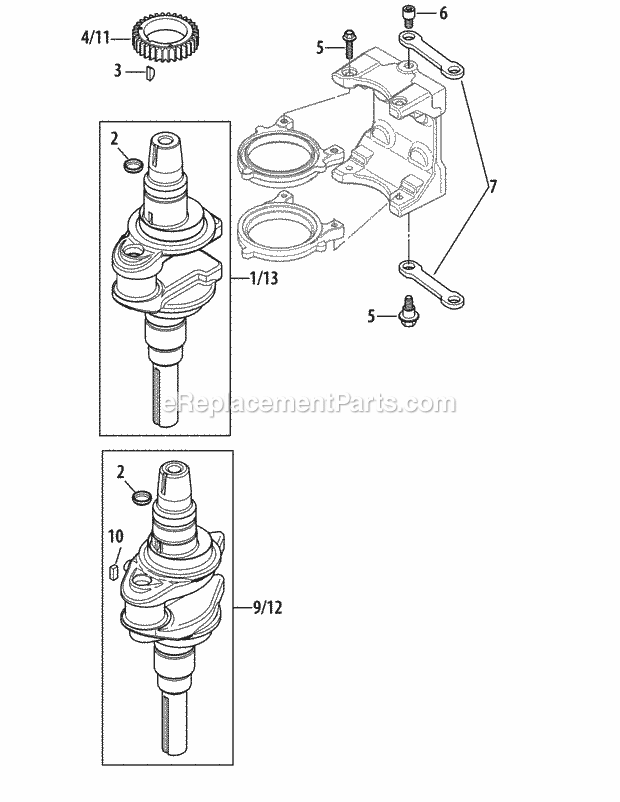 Kohler Sv590-3220 Crankshaft Diagram and Parts List for LTX1040 (13AX90AS056, 13WX90AS009, 13WX90AS010, 13WX90) (2014) Cub Cadet Lawn Tractor